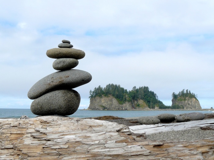 "Balance:" First Beach at La Push, on Washington state's Olympic Peninsula.